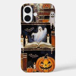 Halloween Bokhylla Telefonfodral Ghost Pumpa Mysig