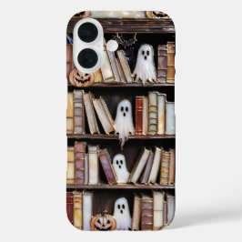 Halloween Bokhylla Telefonfodral Spöke Pumpa
