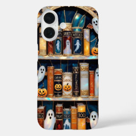 Halloween Bokhylla Telefonfodral Spöke Pumpa Boo