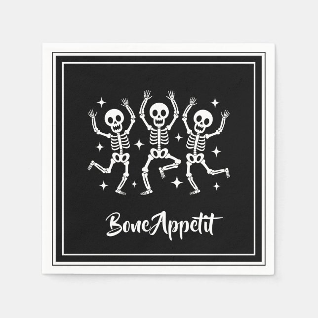 Halloween Bone Appetit Pappersservett (Framsidan)