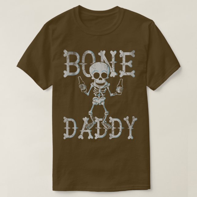 Halloween Bone pappa Pappor Birthday Gift Manar Pa T Shirt (Design framsida)