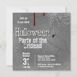 Halloween Bones Party i Odödan Gravestone Inbjudningar