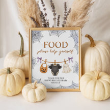 Halloween Boo 8x10 Favor Tabell Display Skylt