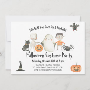 Halloween Boo Bash-inbjudan-Kostymfest-Skrämmande Inbjudningar