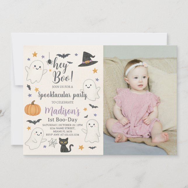 Halloween Boo Bash Spooktacular Party Inbjudningar (Framsida)