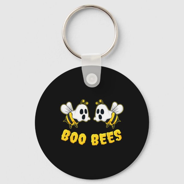 Halloween Boo Bees Matching Par Roligt Nyckelring (Framsida)