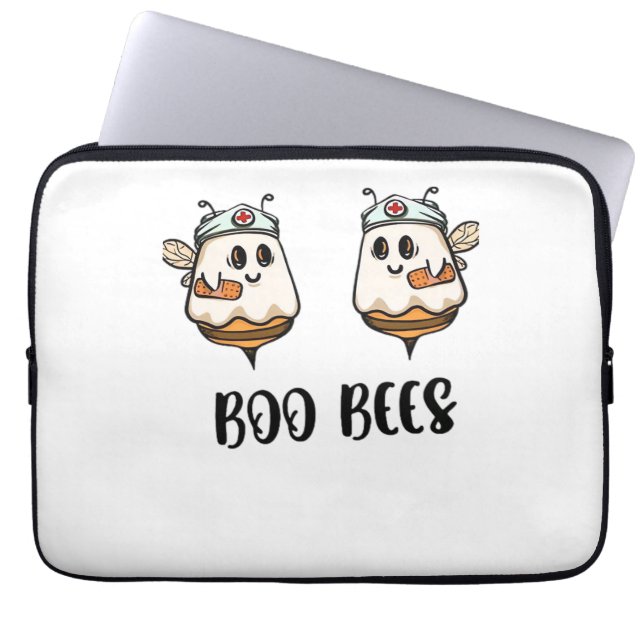 Halloween Boo Bees Nurse Classic T-Shirt Laptop Fodral (Framsidan)