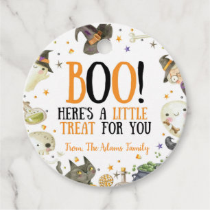 Halloween Boo-behandling för din favorittagg Gåvor Etiketter