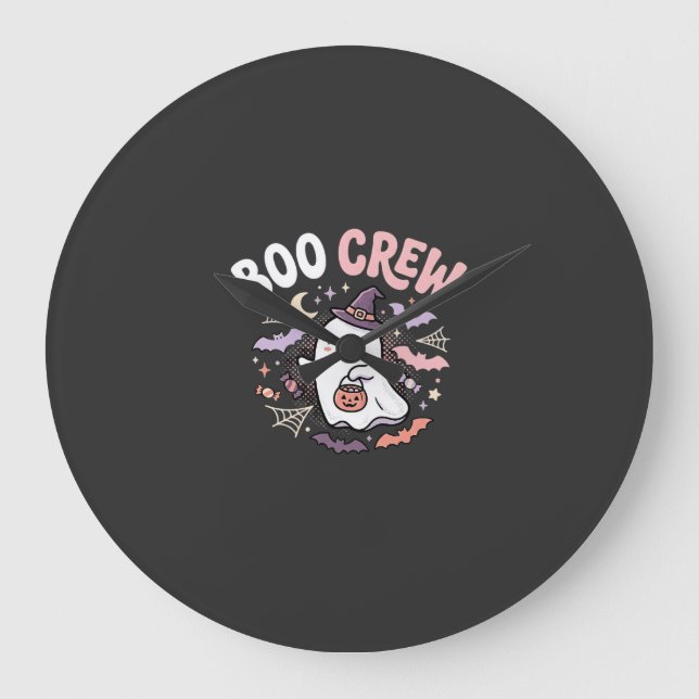 Halloween Boo Besättning Spöke Stor Klocka (Framsida)