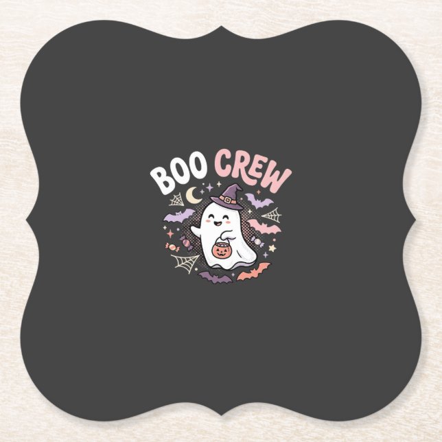 Halloween Boo Besättning Spöke Underlägg Papper (Framsida)