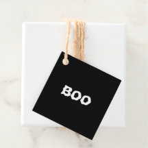 Halloween Boo & black and white spooky blank
