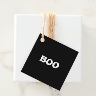 Halloween Boo & black and white spooky blank Gåvor Etiketter
