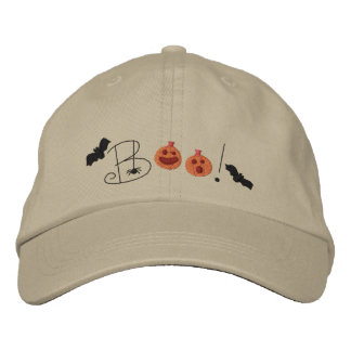 Halloween Boo Broderad Keps