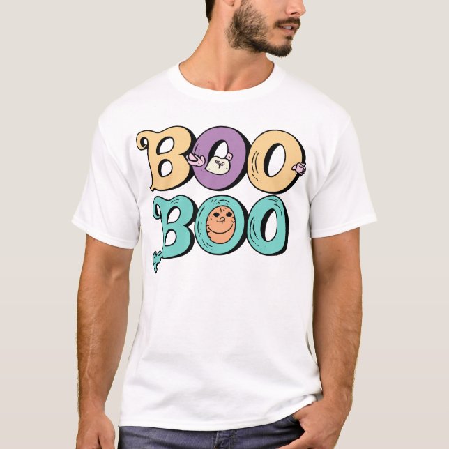 Halloween Boo Crew Costume T Shirt (Framsida)