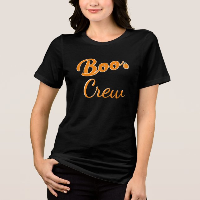 Halloween Boo Crew-familjen matchande kostym T Shirt (Framsida)