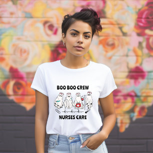 Halloween Boo Crew Ghost Nurse T-Shirt