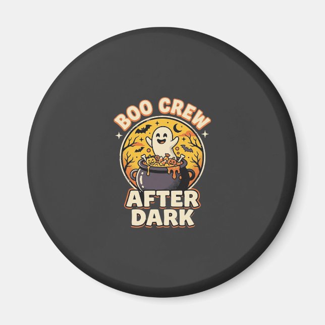 Halloween Boo Crew-märke Magnet (Framsidan)