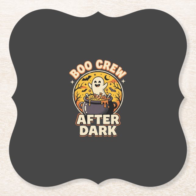 Halloween Boo Crew-märke Underlägg Papper (Framsida)