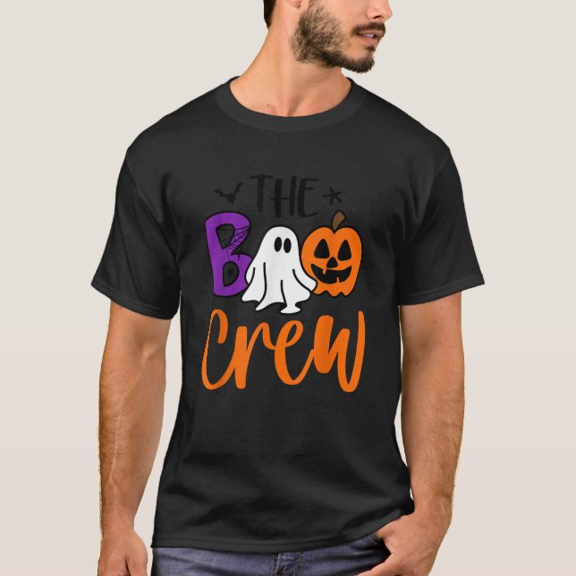 Halloween Boo Crew Vuxnas Trick eller Tr T Shirt (Framsida)