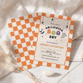 Halloween Boo-dagen Färgglad Födelsedagsinbjudan Inbjudningar