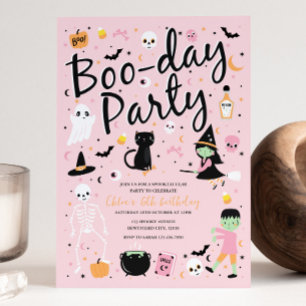 Halloween BOO-DAY Party-inbjudan Inbjudningar