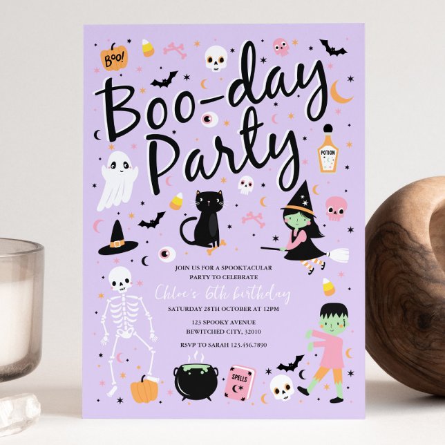 Halloween BOO-DAY Party-inbjudan Inbjudningar (Skapare uppladdad)