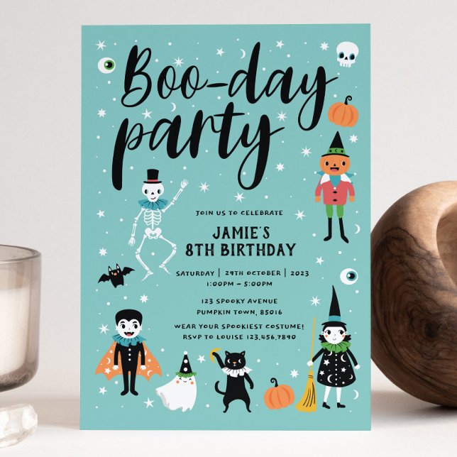 Halloween Boo-day Party-inbjudan Inbjudningar (Skapare uppladdad)