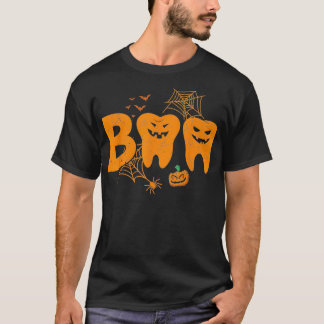 Halloween Boo Dentist Pumpkin Costume Dental Assis T Shirt