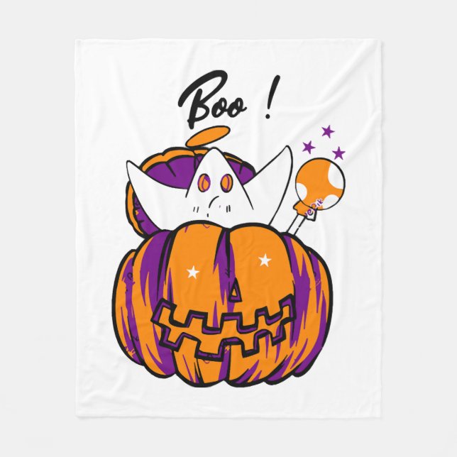 Halloween Boo Fleecefilt (Framsidan)