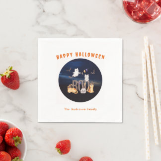 Halloween BOO från spöklika karaktärer personlig Pappersservett