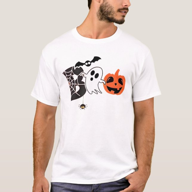 Halloween Boo Funny Halloween T Shirt (Framsida)