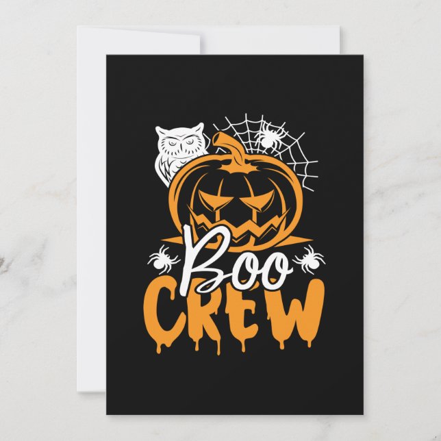 Halloween Boo-gänget födelsedag Inbjudningar (Framsida)