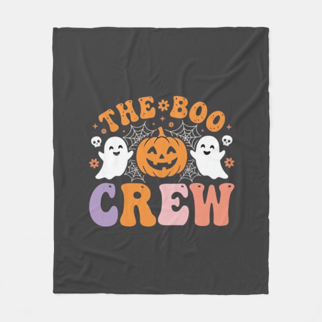 Halloween Boo-gänget Spökpumpa Design_1 Fleecefilt (Framsidan)