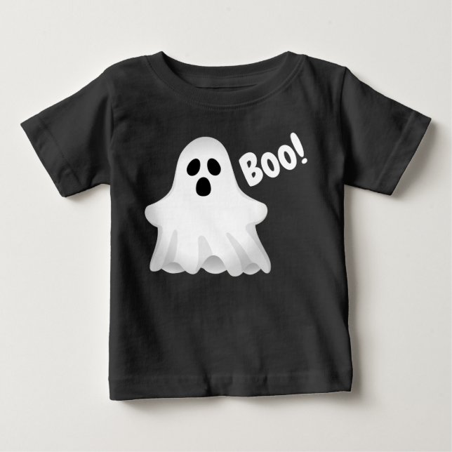 Halloween Boo Ghost Baby T-Shirt (Framsida)