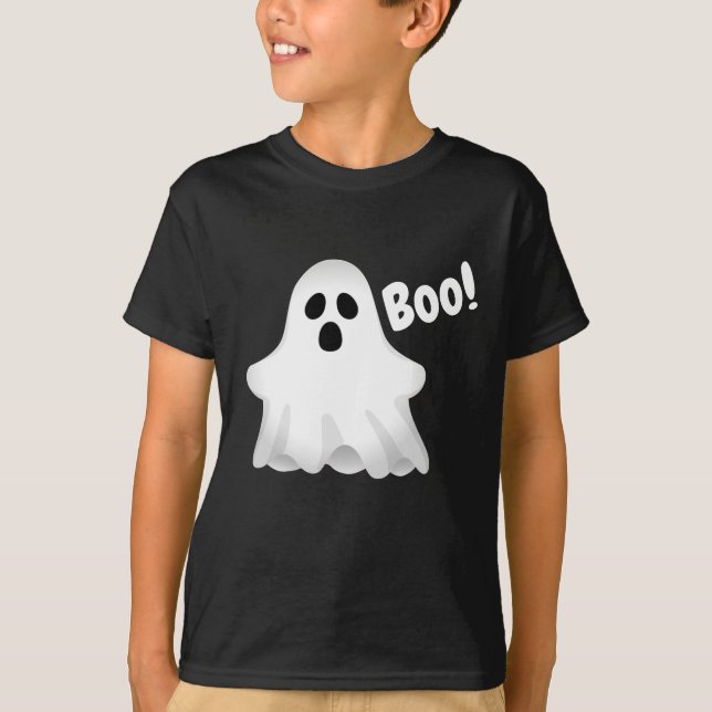 Halloween Boo Ghost Boy's T-Shirt (Framsida)