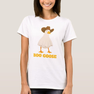Halloween Boo Goose Funny Cute Ghost Simple Roligt T Shirt