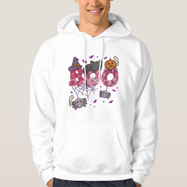 Halloween Boo Halloween Costume Hoodie (Framsida)
