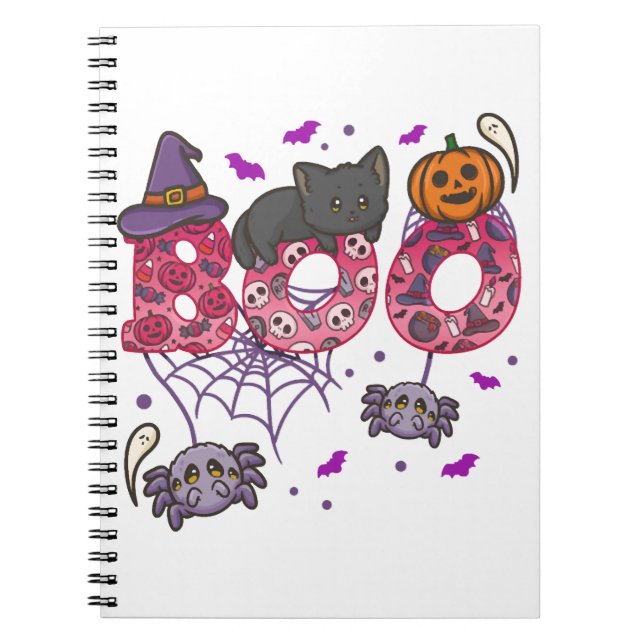 Halloween Boo Halloween-dräkt Anteckningsbok (Framsidan)