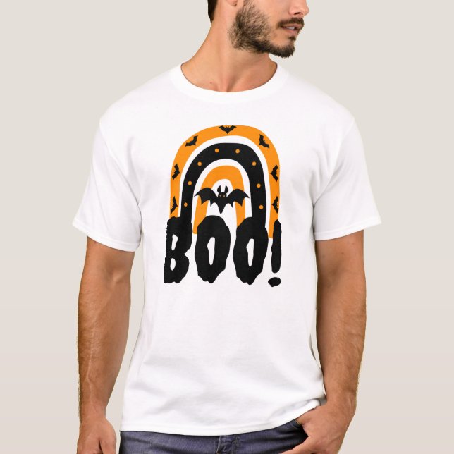 Halloween Boo Halloween Rainbow T-Shirt (Framsida)