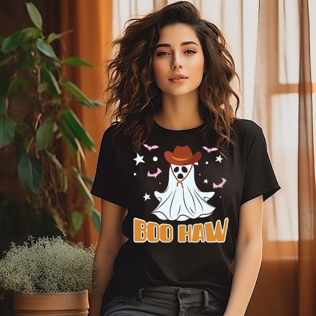 HALLOWEEN BOO HAW VILDA WESTERN COWBOY GHOST T SHIRT (Skapare uppladdad)