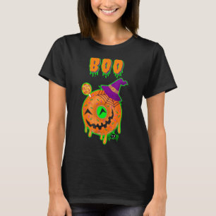Halloween Boo Jack O'Lantern Ansikte Pumpkin Ghost T Shirt