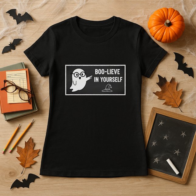 Halloween BOO-LIEVE i din egen lärare-bibliotekari T Shirt (Skapare uppladdad)