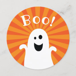 Halloween Boo Lycklig Ghost Kids Costume Party Inbjudningar