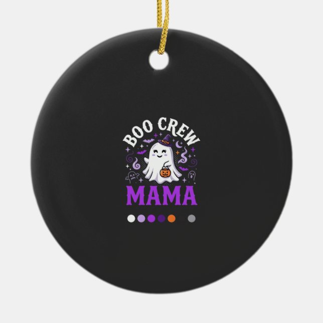 Halloween Boo Mamma Magi Julgransprydnad Keramik (Framsidan)