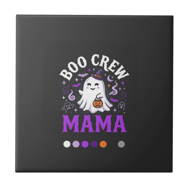 Halloween Boo Mamma Magi Kakelplatta (Framsidan)