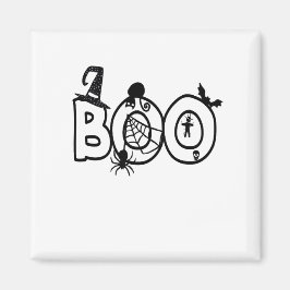 Halloween Boo med Witches Hat Black Cat Spider Magnet