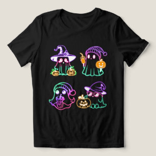 Halloween Boo Neon Ghost T Shirt