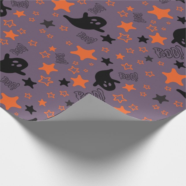 Halloween Boo och Spöken Sömlös omslagning Papper Presentpapper (Hörn)