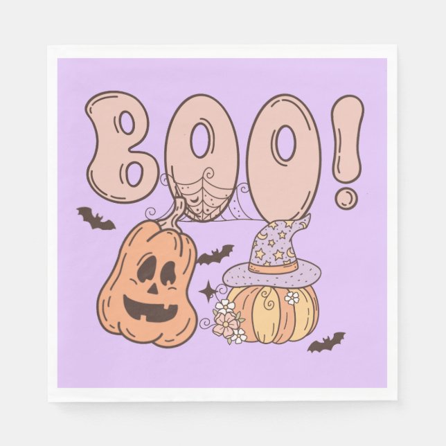 Halloween Boo Pappersservett (Framsidan)