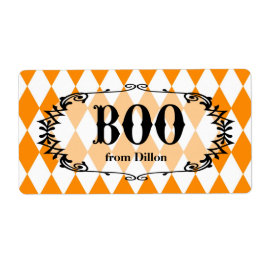 Halloween Boo Personlig Treat Bag-etikett Fraktsedel